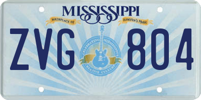MS license plate ZVG804