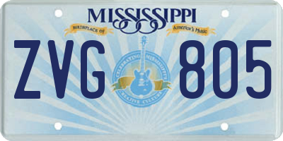 MS license plate ZVG805