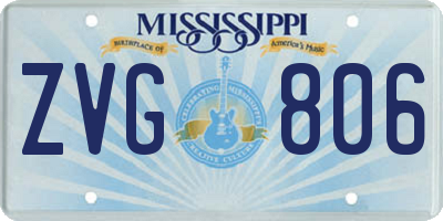 MS license plate ZVG806