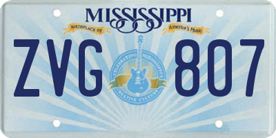 MS license plate ZVG807