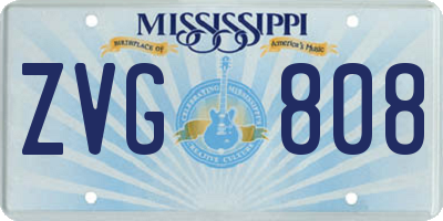 MS license plate ZVG808