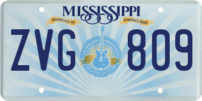 MS license plate ZVG809