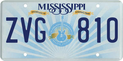 MS license plate ZVG810
