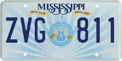 MS license plate ZVG811