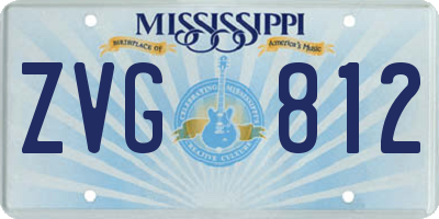 MS license plate ZVG812