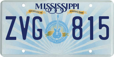 MS license plate ZVG815