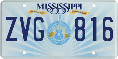 MS license plate ZVG816