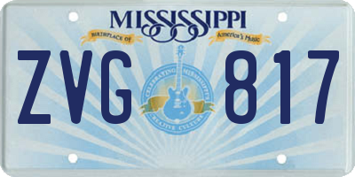 MS license plate ZVG817