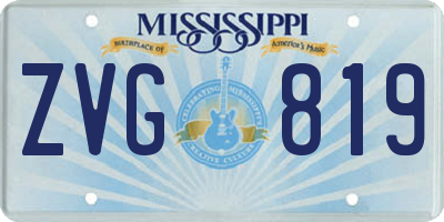 MS license plate ZVG819