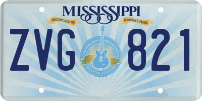 MS license plate ZVG821
