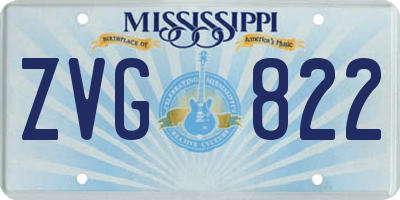 MS license plate ZVG822