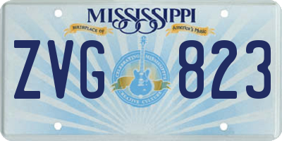 MS license plate ZVG823