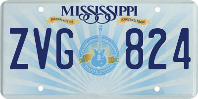 MS license plate ZVG824