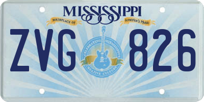 MS license plate ZVG826