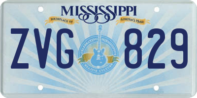 MS license plate ZVG829