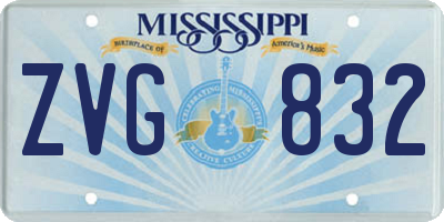 MS license plate ZVG832