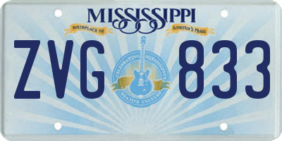 MS license plate ZVG833