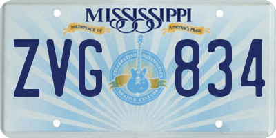 MS license plate ZVG834