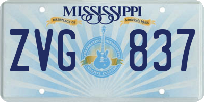 MS license plate ZVG837