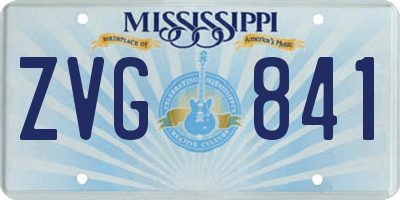 MS license plate ZVG841