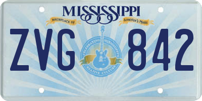 MS license plate ZVG842