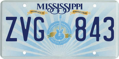 MS license plate ZVG843