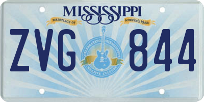 MS license plate ZVG844