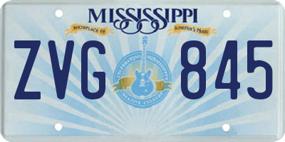 MS license plate ZVG845