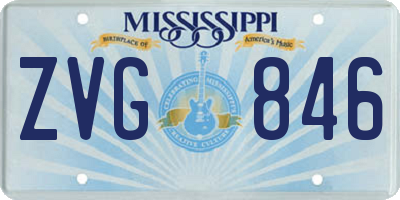 MS license plate ZVG846