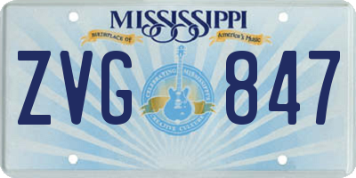 MS license plate ZVG847