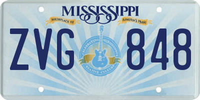 MS license plate ZVG848