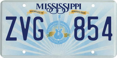 MS license plate ZVG854