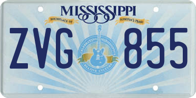 MS license plate ZVG855