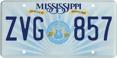 MS license plate ZVG857