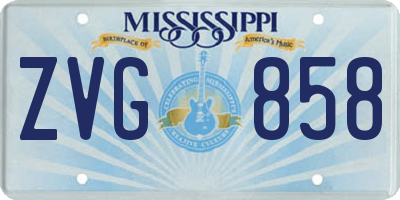 MS license plate ZVG858