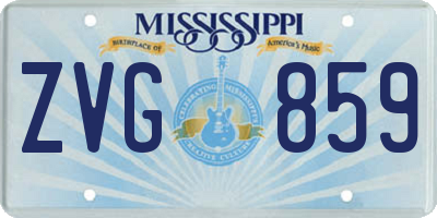 MS license plate ZVG859