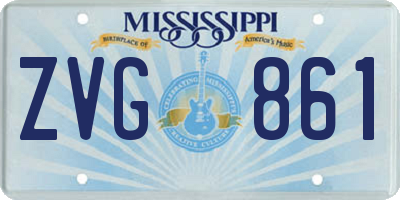 MS license plate ZVG861