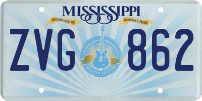 MS license plate ZVG862