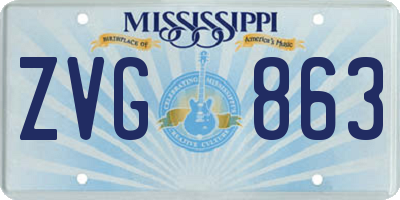 MS license plate ZVG863