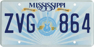 MS license plate ZVG864