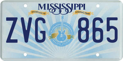 MS license plate ZVG865