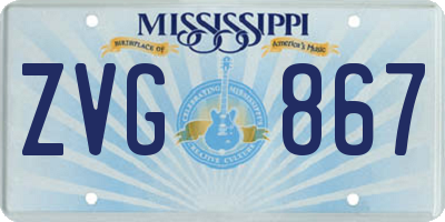 MS license plate ZVG867