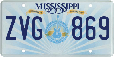 MS license plate ZVG869