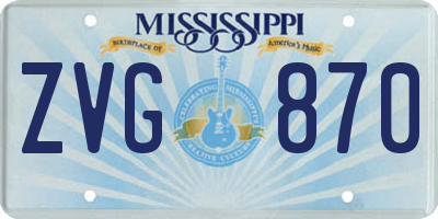 MS license plate ZVG870