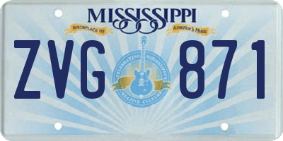 MS license plate ZVG871