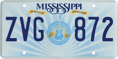 MS license plate ZVG872