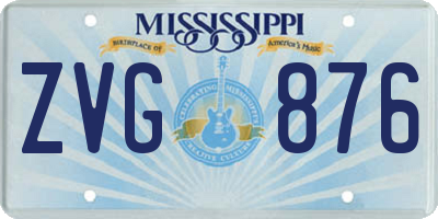 MS license plate ZVG876