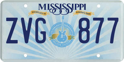 MS license plate ZVG877