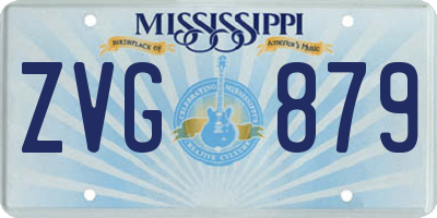 MS license plate ZVG879