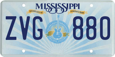 MS license plate ZVG880